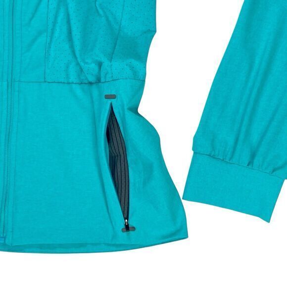 Brooks Running Jacket Womens XS Teal Green Lightweight Athletic Sportwear Retro - Picture 6 of 16